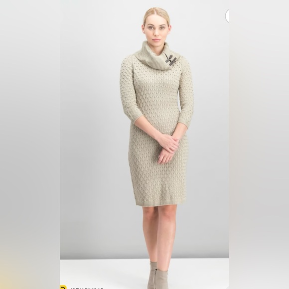 CALVIN KLEIN SWEATER DRESS IN GRAY COLOR - Picture 2 of 5